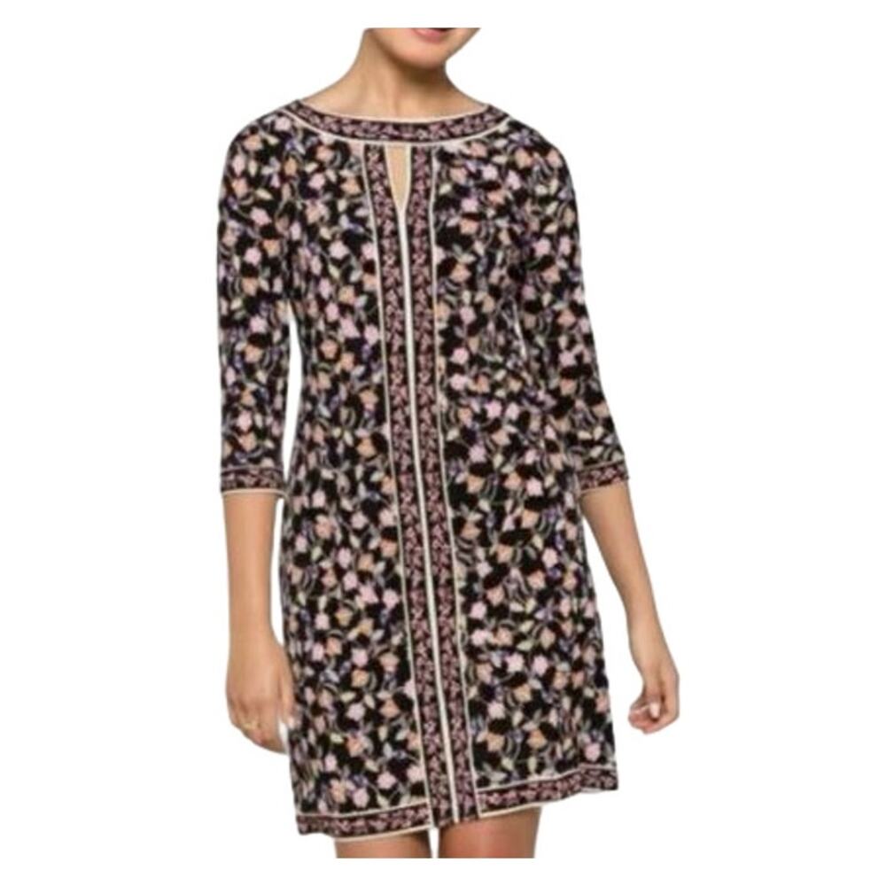 Wisp Marnie Knit Shift Dress - Black/Pink NWT Size 6